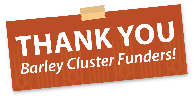 Thank you Barley Cluster Funders!